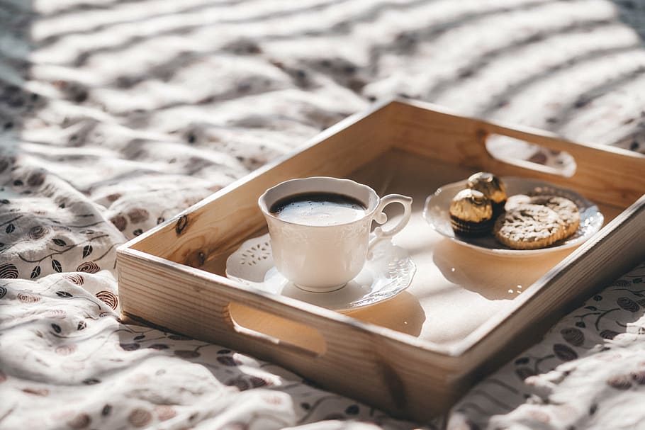 white ceramic teacup, coffee, mug, cookies, breakfast, biscuit, morning, chocolate, porcelain, cup