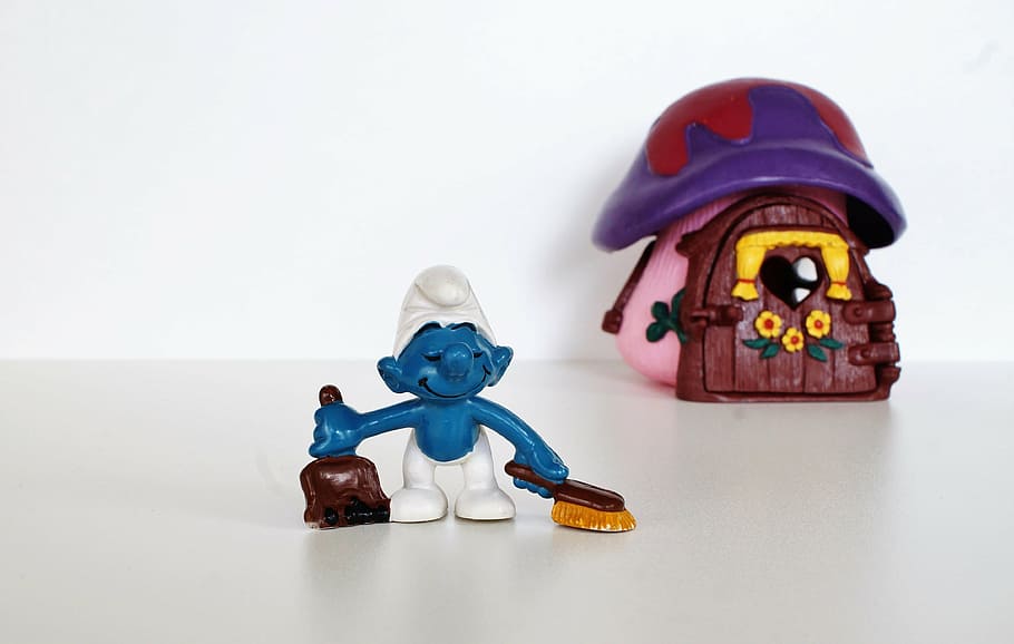 smurf, smurfs, figure, toys, decoration, collect, blue, toy, childhood, figurine