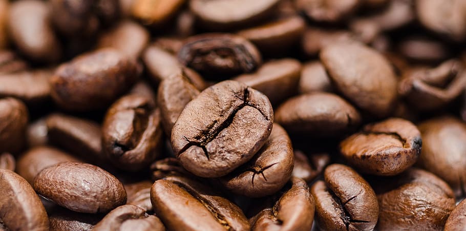 coffee beans, coffee, beans, closeup, photography, food and drink, brown, roasted coffee bean, close-up, roasted