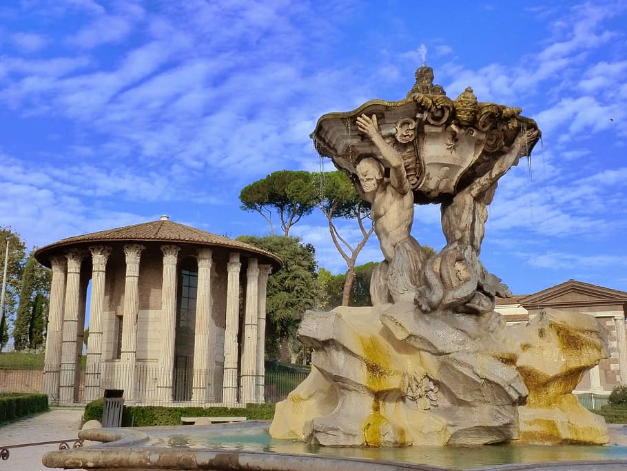 Rome, Roman Temple, Italy, temple, history, statue, ancient, architecture, built structure, art and craft
