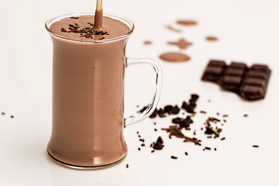 mug, chocolate flavor beverage, chocolate smoothie, milkshake, refreshing, drink, beverage, refreshment, cold, milk