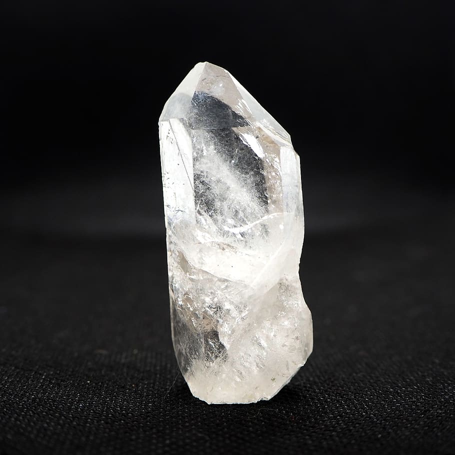 claro, quartzo, cristal, mineral, transparente, pedra, gema, pedras preciosas, vítreo, translúcido
