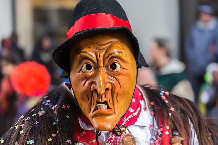 Carnival, Mask, Costume, Panel, Lucerne, 2015, celebration, dressing up, christmas, looking at camera