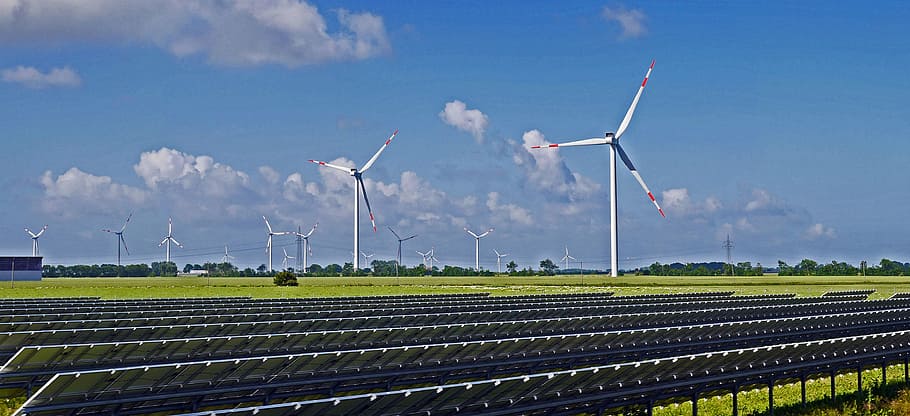 field, solar, panel, solarpark, wind park, renewable energy, solar modules, coastal region, nordfriesland, nf