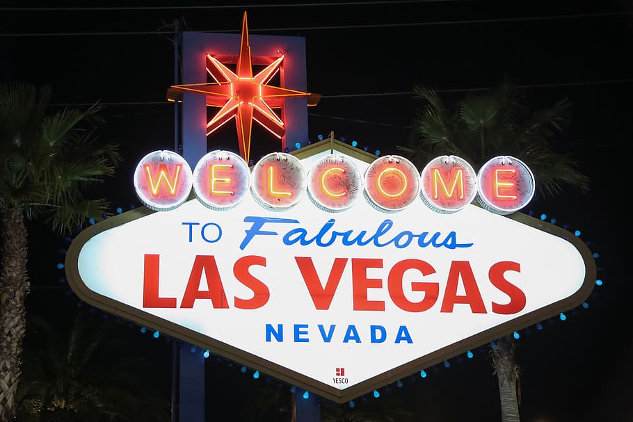 white, red, las vegas nevada, led, signage, las vegas, welcome, sign, nevada, neon lights