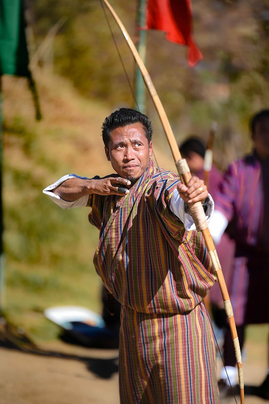 Bhutan, Archery, Tradition, Culture, traditional, arrow, vintage, tribal, weapon, ancient