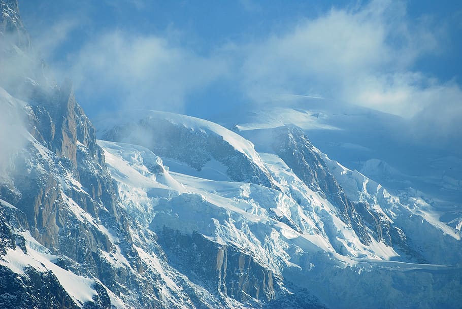 chamonix, massif, mont blanc, glacier, alps, france, mountain, snow, altitude, mountaineering