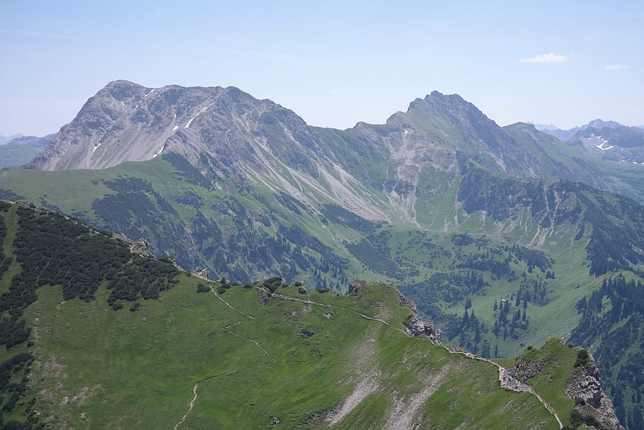 gaishorn, rough horn, mountain, allgäu, summit, allgäu alps, alpine, höhenweg, nature, landscape