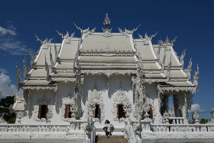 Blanco, templo, Tailandia, Chiang Rai, templo blanco, asia, templo - Edificio, arquitectura, budismo, culturas