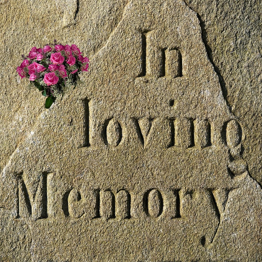 pink, rose, flower bouquet, honor, memory, remembrance, memorial, tribute, grave site, gravestone