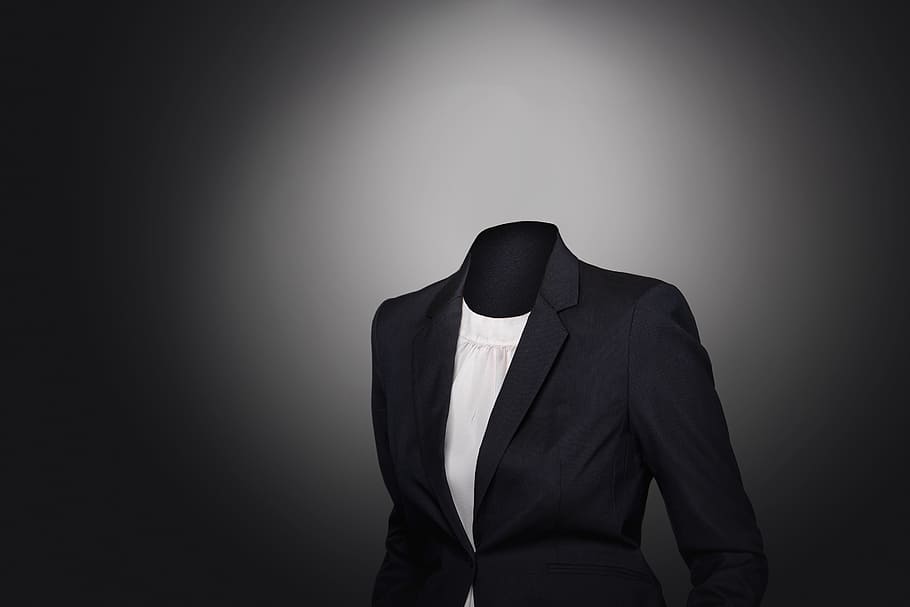 blazer kancing hitam, setelan, bisnis, sw, wanita, menarik, profil, anonim, pertukaran, dinamis