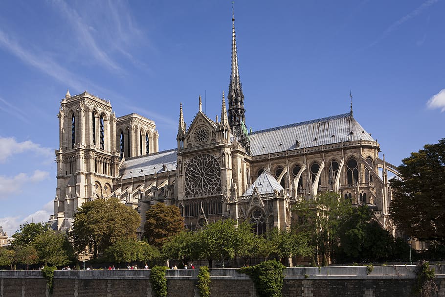 notre dame, cathedral, paris, france, notre-dame, religious, christianity, tourism, architecture, sky