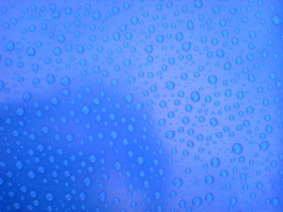 trickle, parasol, non, water, weather, blue, dew, moisture, raindrops, liquid