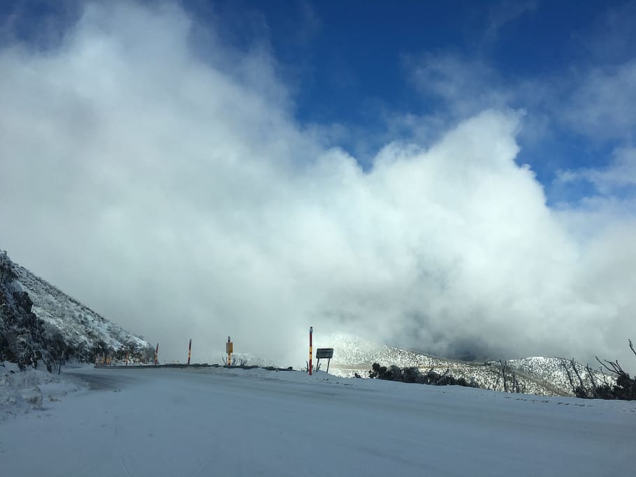 salju, ski, papan luncur salju, gunung, gunung hotham, victoria, australia, matahari terbit, suhu dingin, musim dingin
