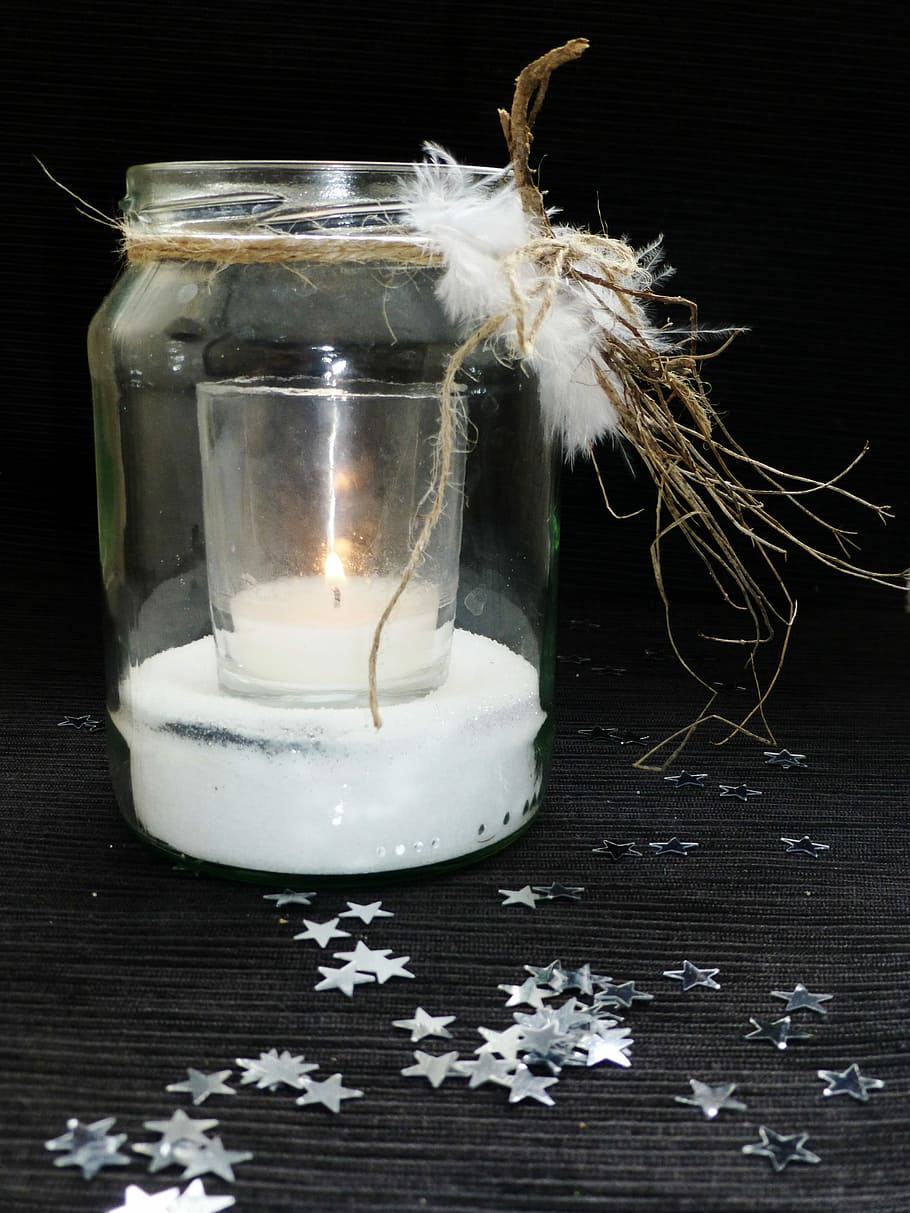 Candle, Glass, Lanterns, windlight, decoration, new year's eve, lantern, glass christmas, mood, deco