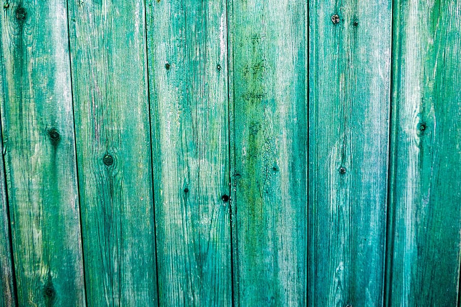 tembakan, hijau, pagar kayu, pagar., Closeup, kayu hijau, pagar, Resolusi tinggi, unduh, tekstur
