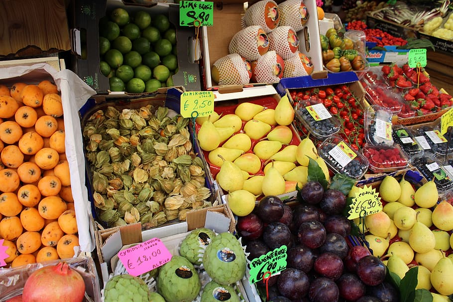 Buah, Pasar, Penjual sayur, Makanan, organik, sampah, pasar buah, warna, paparan, selera