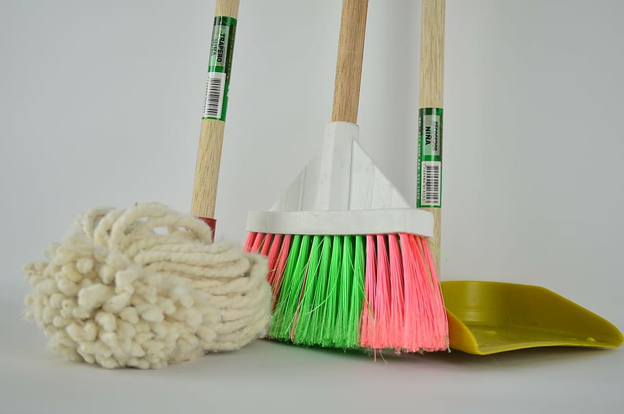 white, floor map, broom, dustpan, ragpicker, mop, picker, toilet, cleaning, housework