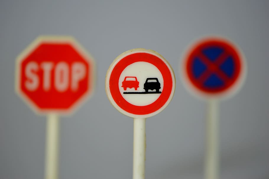 parar, clip art de sinalização, sinais de trânsito, sinal de trânsito, ultrapassagem, vermelho, sinal, símbolo, sinal de aviso, bandeira