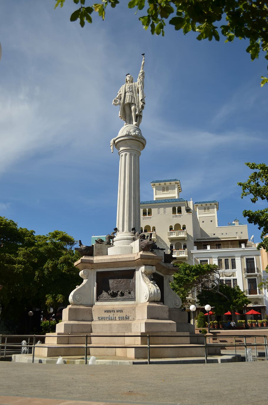 san juan, puerto rico, colon statue, uSA, famous Place, statue, sky, sculpture, architecture, art and craft