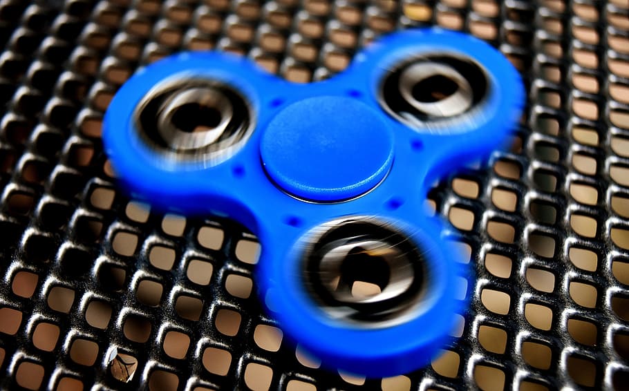blue, spinning, fidget spinner, Fidget, Spinner, Popular, Play, Toys, popular, play, turn