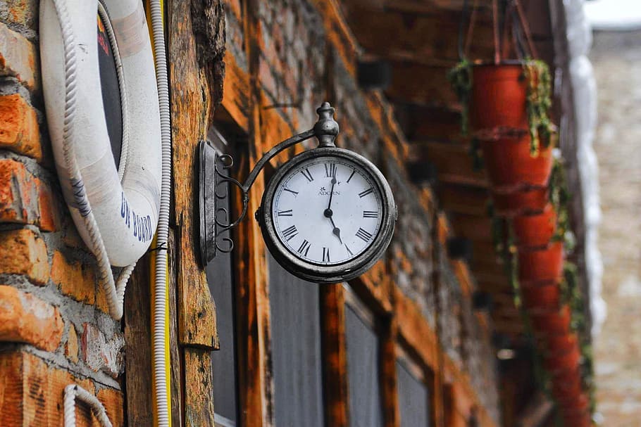 Reloj, hora, minuto, negocios, blanco, moderno, antiguo, vidrio, perspectiva, urbano