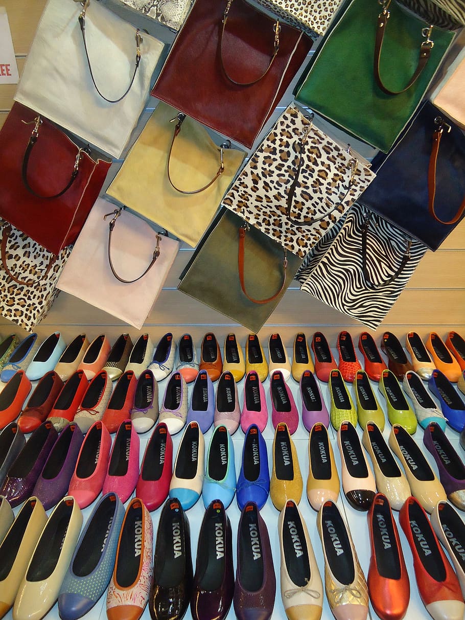 tas, sepatu, penari, warna-warni, mimpi, fashion, pesona, wanita, berwarna multi, pilihan