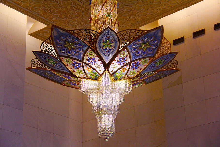 interior, diseño, increíble, orar, musulmán, Gran mezquita Sheikh Zayed, mezquita, minarete, arquitectura, religión