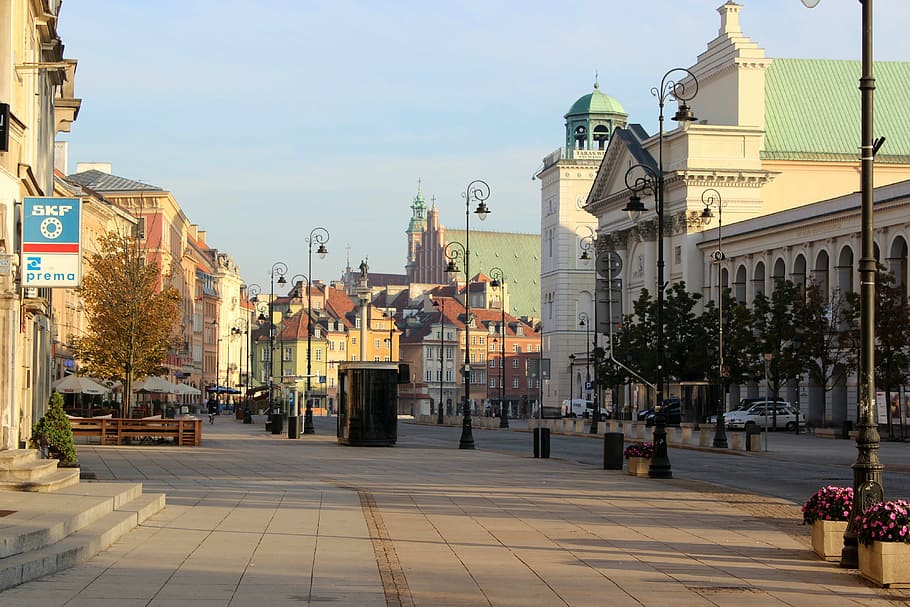 cidade, varsóvia, polônia, europa, arquitetura, construção, paisagem urbana, viagem, urbano, vista