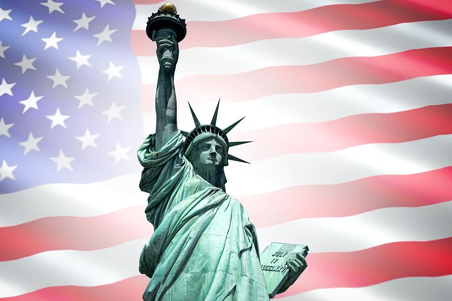 estátua da liberdade, ícone, político, democracia, felicidade, patriota, nova york, novo, país, nação