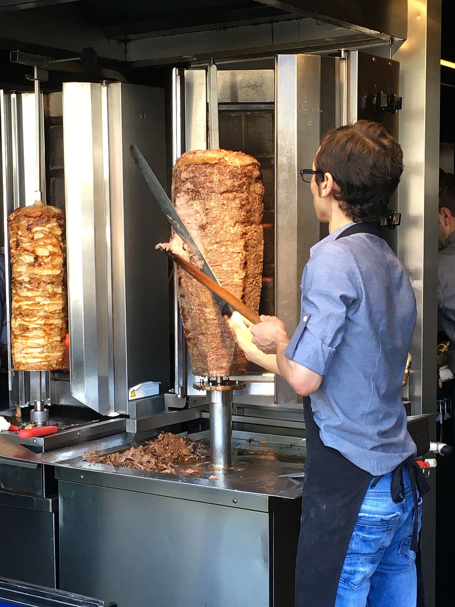 kebab, turkey, street food, meat, grilled, food, one person, food and drink, real people, preparation