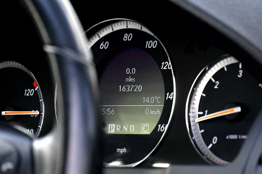 closeup, photography, black, vehicle, digital, instrument cluster panel, car, speedometer, auto, speed