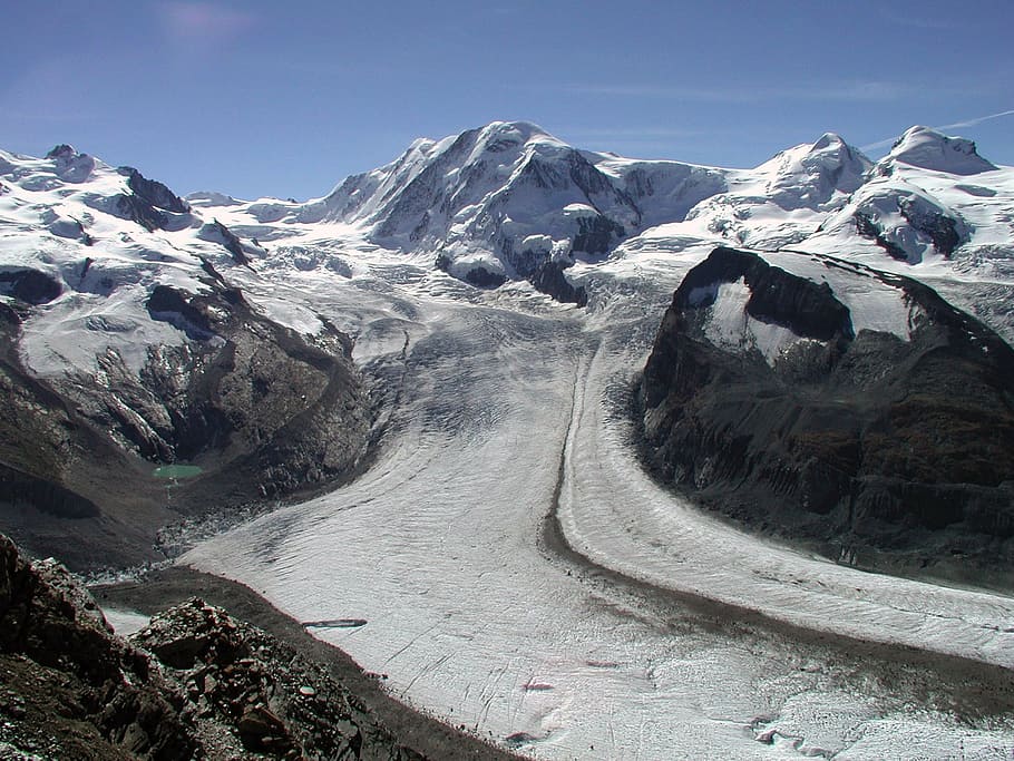 Suiza, glaciar, congelado, montañas, nieve, Gornergrad, glaciar Gorner, montaña, pintorescos - naturaleza, temperatura fría