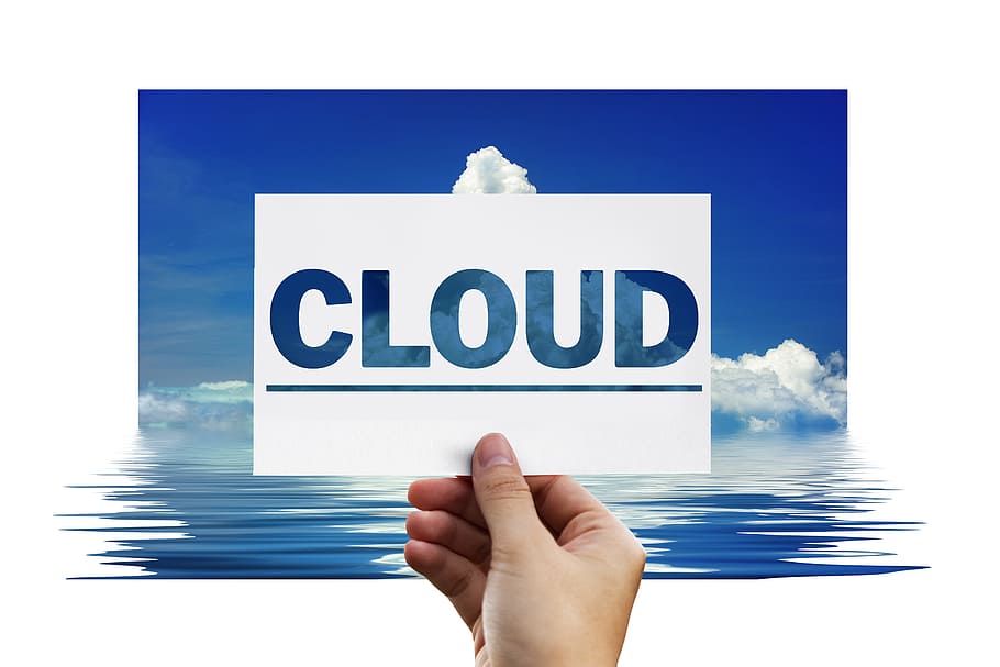 anuncio en la nube, nube, dedo, táctil, computación en la nube, almacén de datos, capacidad, red, servicios, datos