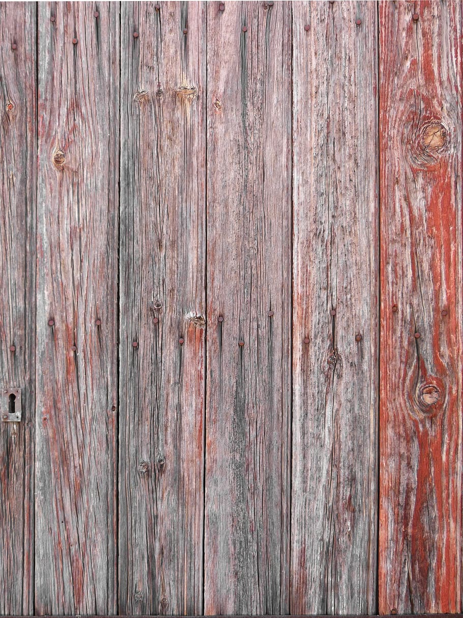 pintu, kayu tua, bilah, merah, tua, tekstur, latar belakang, bertekstur, bahan kayu, bingkai penuh