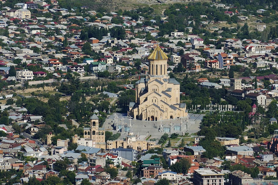georgia, tbilisi, capital, panorama, outlook, view, architecture, church, orthodox, historically