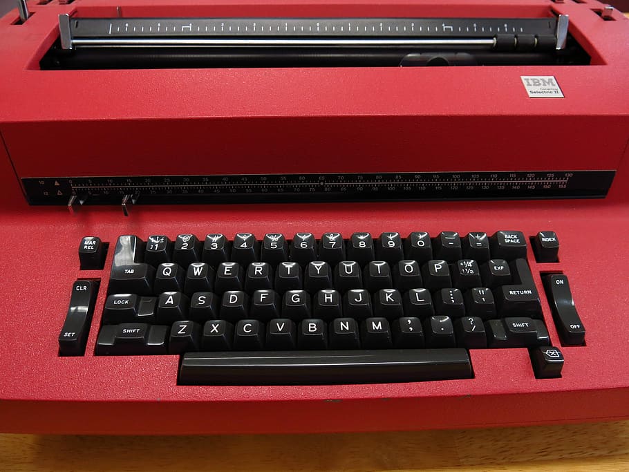 Typewriter, Electric, Business, Retro, keyboard, paper, office, obsolete, vintage, equipment