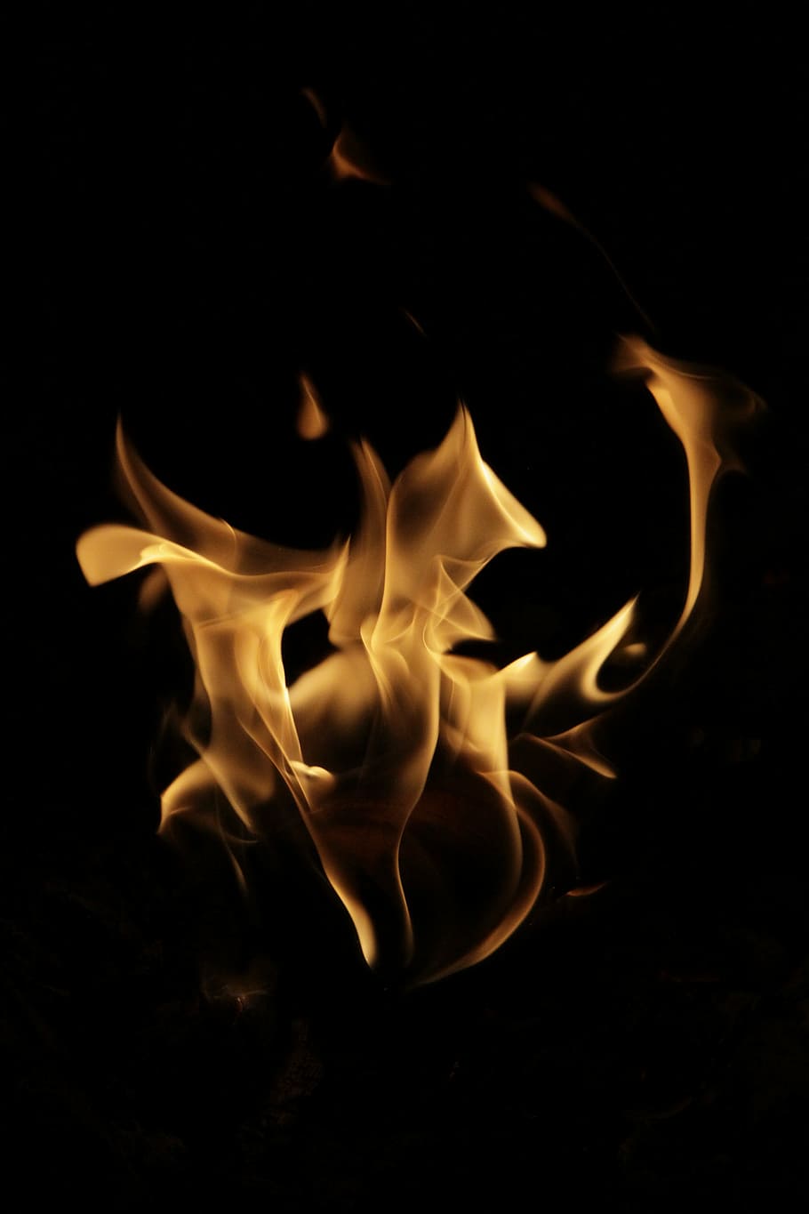 photography of flame, fire, night, light, flame, energy, burning, nature, orange, yellow