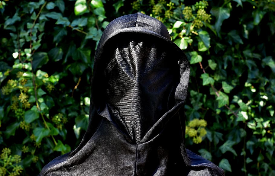 mask, black, blank, anonymous, mysterious, masquerade, halloween, carnival, hide, hood
