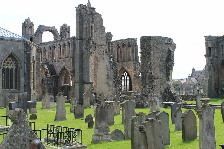 elgin, catedral, ruinas, cementerio, escocia, arquitectura, el pasado, historia, estructura construida, cielo