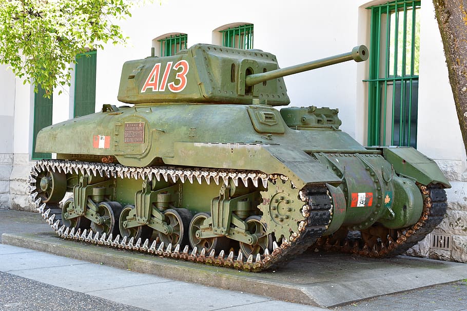 ram tank, ww2, battle tank, armoured vehicle, cruiser tank, war, history, war museum, tourist, 6 pounder gun