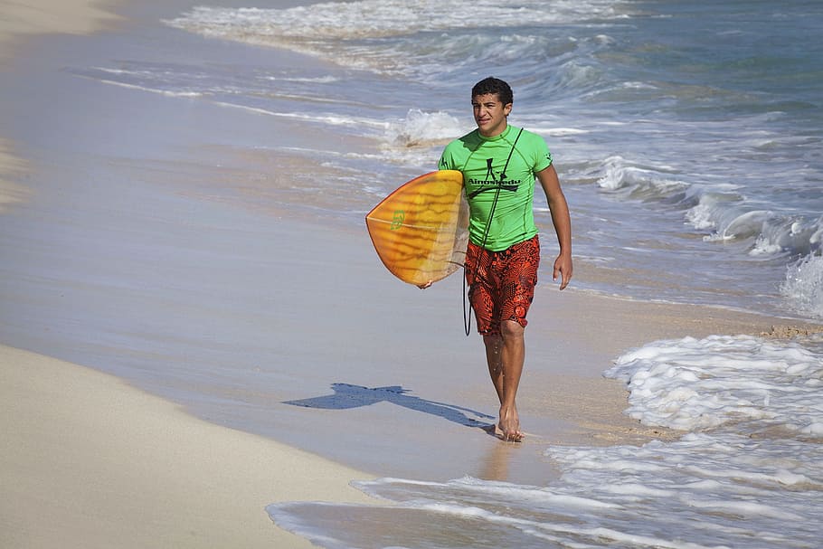 surfer, selancar, papan selancar, berjalan, laut, air, lautan, pantai, kompetisi, olahraga