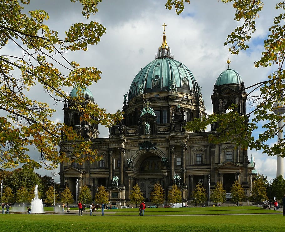 berlin, dom, old, building, architecture, church, dome, historically, pillar, figure