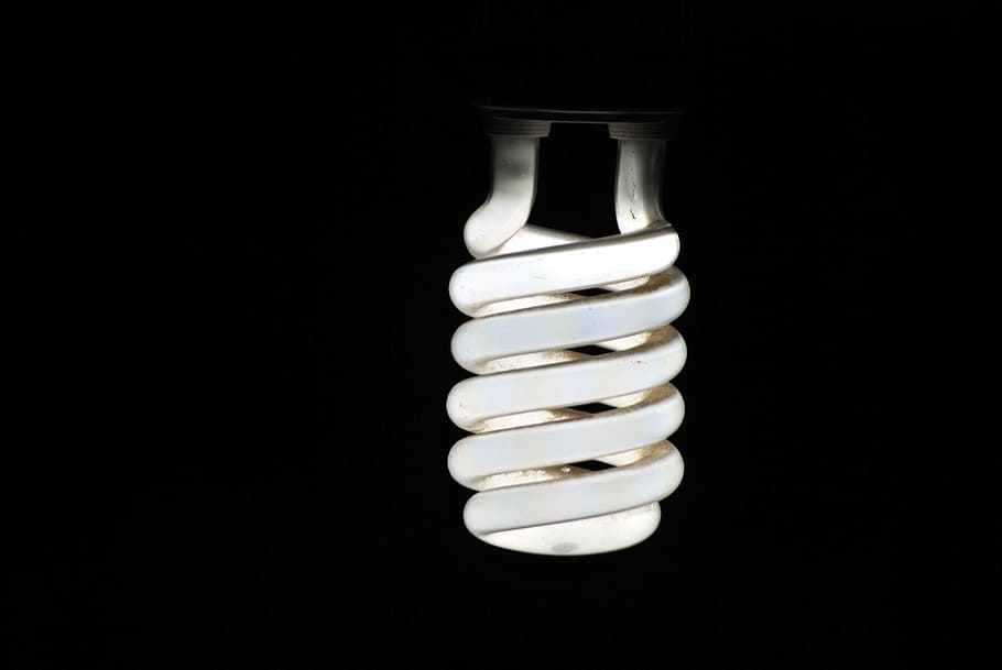 ライトオン, 暗い, 部屋, 電球, 蛍光灯, ライト, コンパクト, 白熱灯, 照明, エネルギー