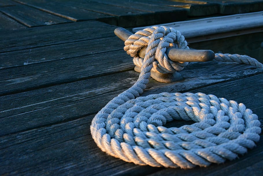 brown rope, rope, line, dock, maryland, coast, chesapeake bay, chesapeake, marine, outdoor