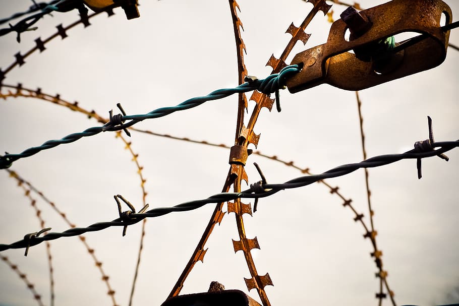 Barbed Wire, Secure, natodraht, razor wire, tape barbed wire, control, refugees, supervision, lack of dom, protection