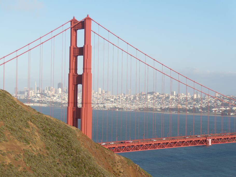 São Francisco, Cidade, Ponte, portão dourado, arquitetura, pacífico, francisco, califórnia, américa, ponte golden gate bridge