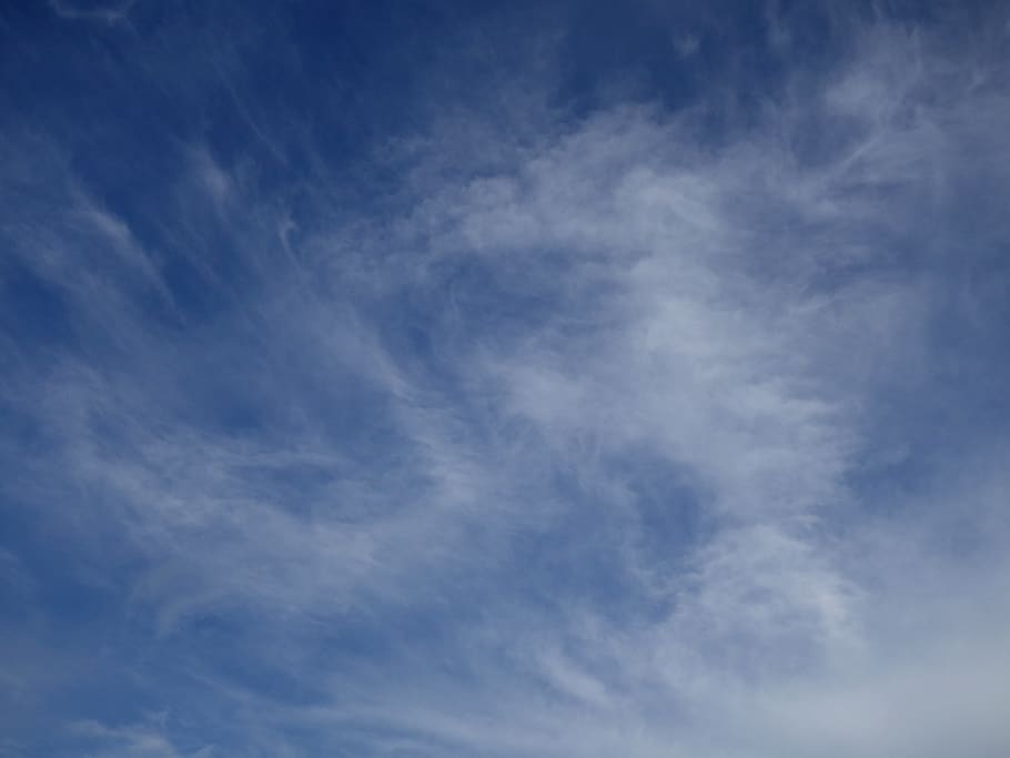 nuvens, cirrus intortus, cirrus, filamentos, dragão, céu, plano de fundo, nuvem - céu, azul, vista de ângulo baixo