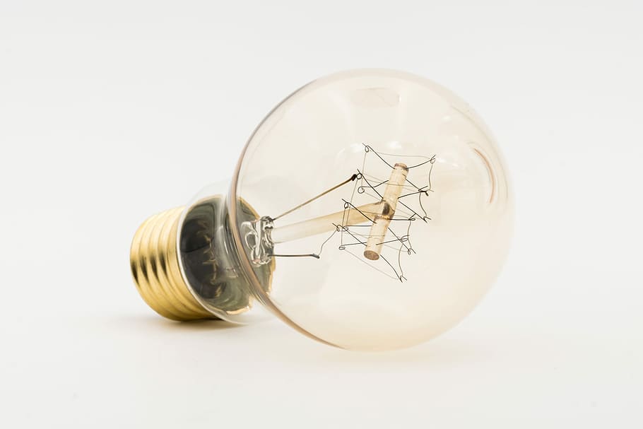 led bulb, bulbs, light bulb, lamp, edison, tungsten, glow wire, disappearing, light, lighting