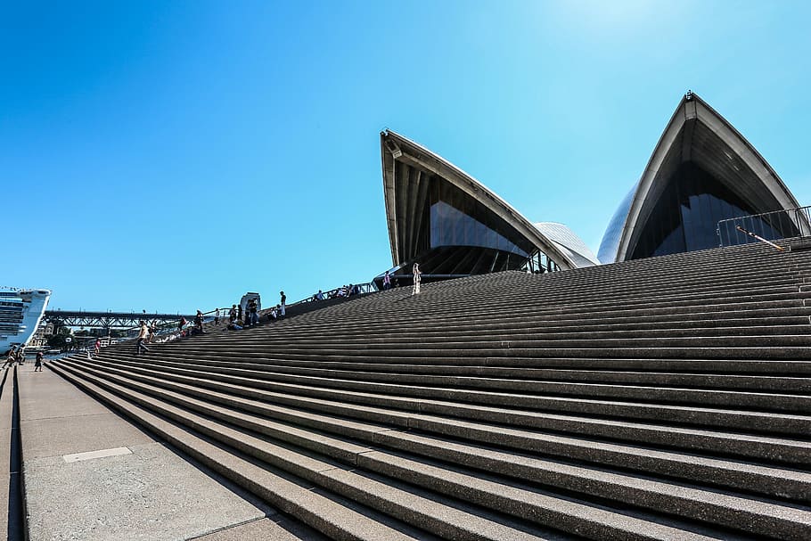 Australia, Sydney, Opera, Blue Day, baiyun, landscape, sky, building, views, blue